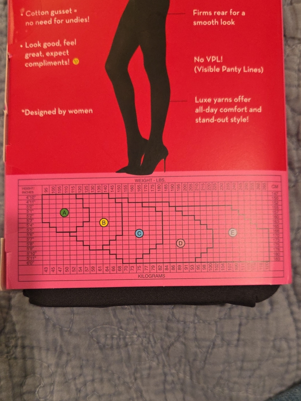 SPANX Tight-End Tights in Charcoal, Size E, New In Package! - Picture 6 of 9